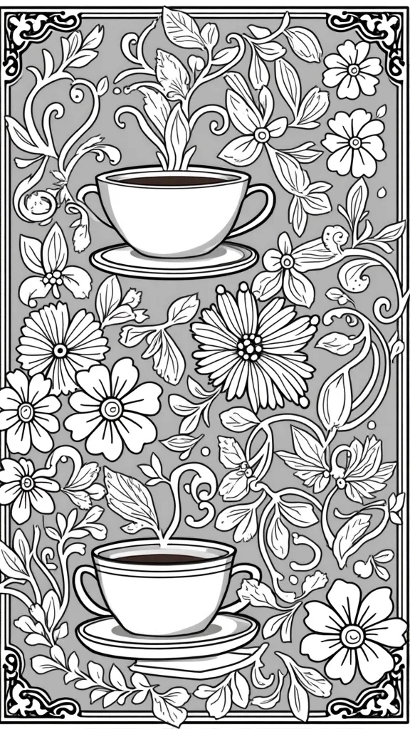 coloriage adulte café